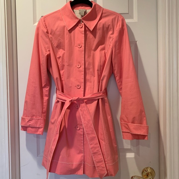 Sigrid Olsen Jackets & Blazers - Sigrid Olsen Pink Trench Coat, so chic!!